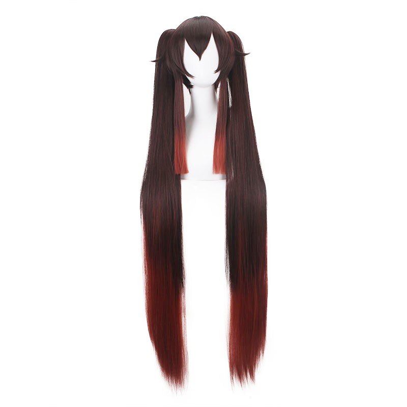 Genshin Impact Hu Tao ڽ  Hutao Cosplay Long Gradient Brown Ponytails  ռ Ӹ +  